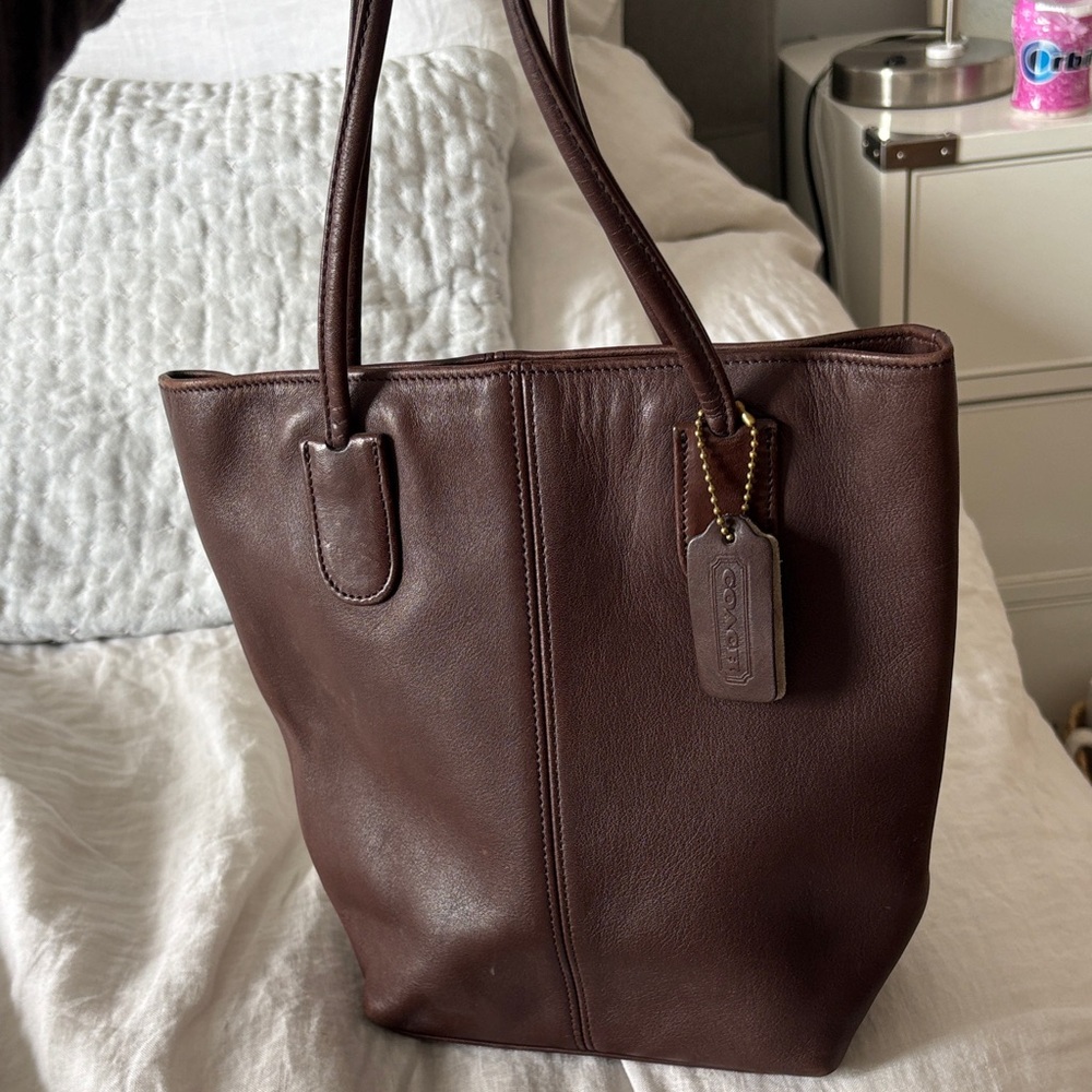 VINTAGE Coach Mahoghany Leather Mini Tote